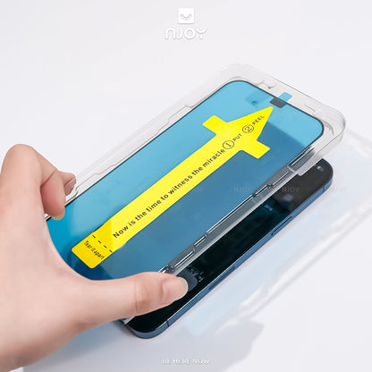 Kính Cường Lực Trong Suốt Khung Dán Cho iPhone 17 Pro Max 16 15 14 13 12 11