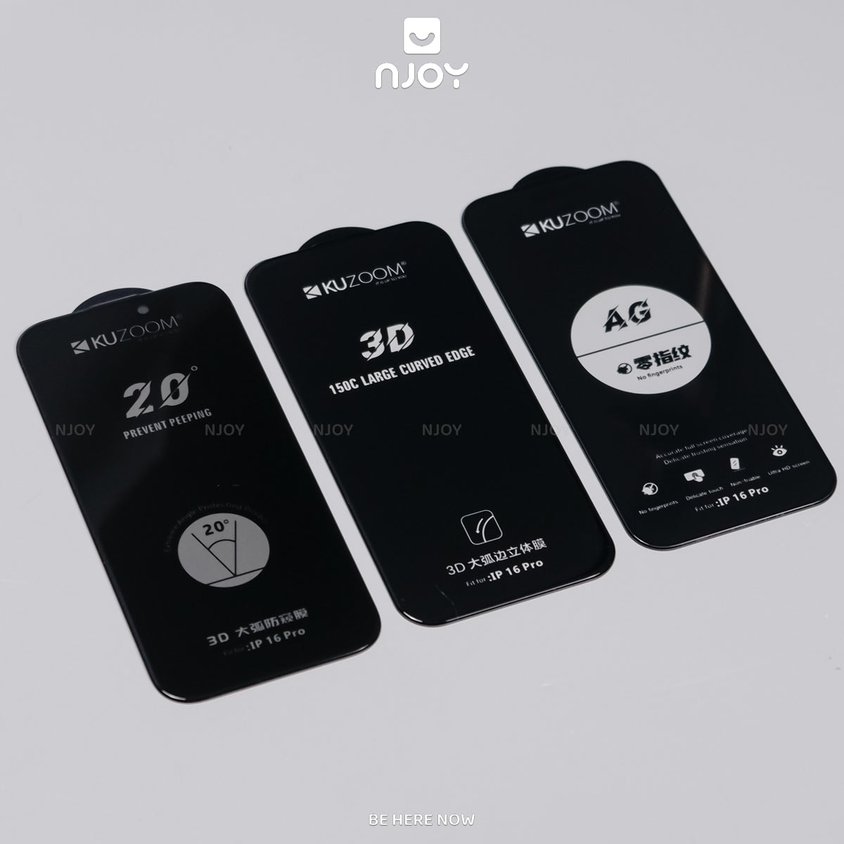 Kính Kuzoom Trong Suốt Chống Trộm Chống Vân Tay Cho Điện Thoại iPhone 17 Pro Max 15 14 13 12 11