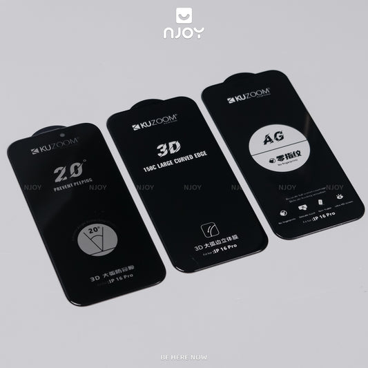 Kính Kuzoom Trong Suốt Chống Trộm Chống Vân Tay Cho Điện Thoại iPhone 17 Pro Max 15 14 13 12 11