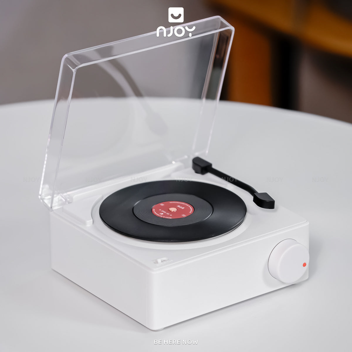 Loa Bluetooth Vintage Đĩa Than Xoay Trong Suốt Để Bàn Trang Trí Phòng Ngủ Quà Tặng