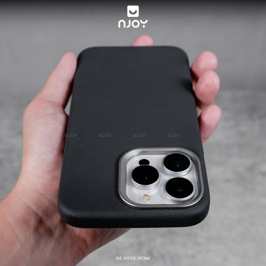 Ốp Magsafe Lưng Nhám Vân Nổi 3D Rammus Viền Kim Loại Cho iPhone 17 Pro Max 16 15 14 13 12