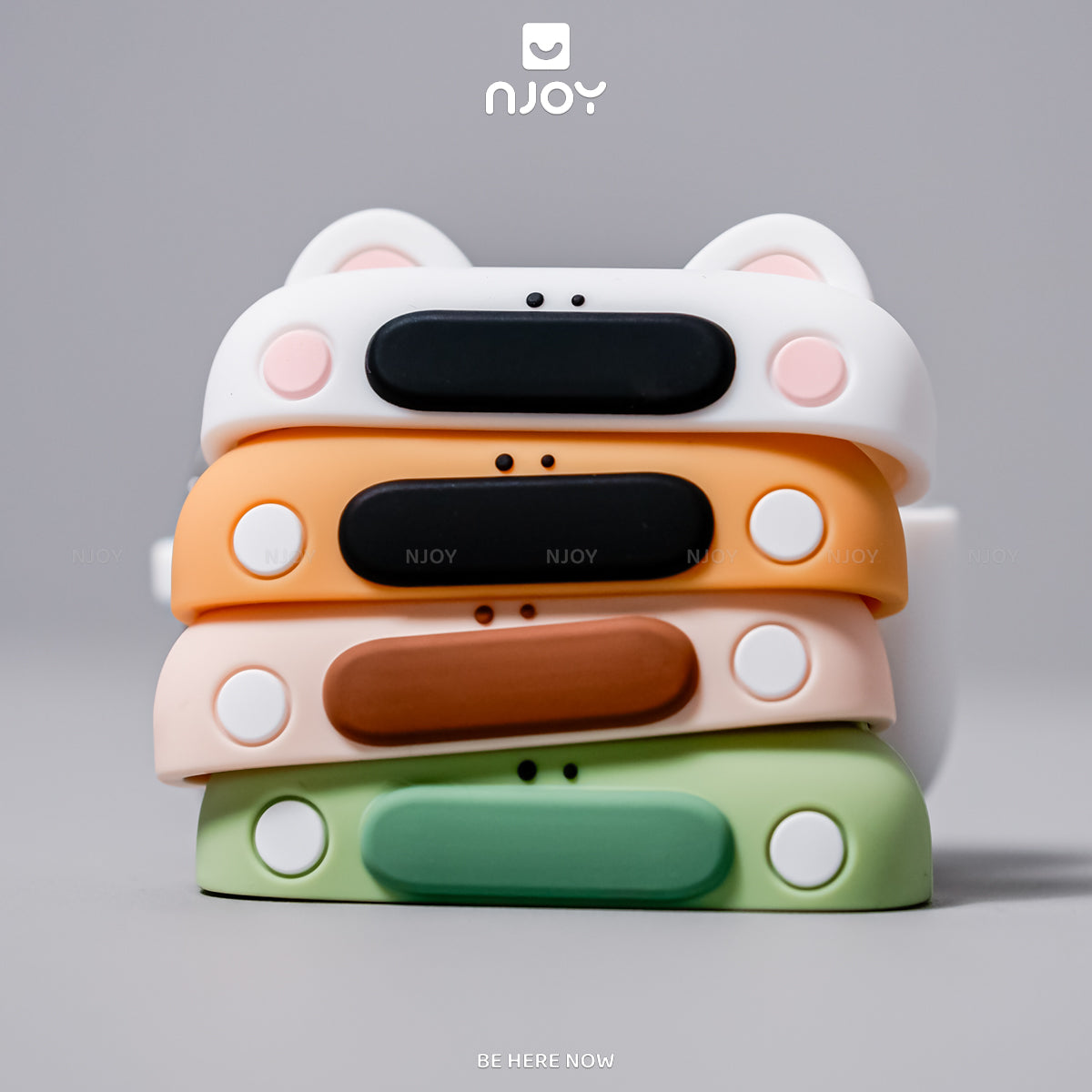 Ốp Silicon In Hình Gấu Dễ Thương Chống Sốc Kèm Móc Khóa Cho AirPods Pro 3 2