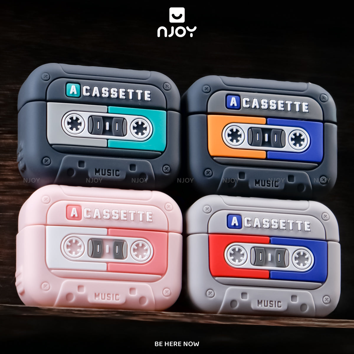 Ốp In Hình Máy Nghe Nhạc Cassette Cổ Điển Retro Kèm Dây Đeo Cho Airpods Pro 3 2 Airpods 4