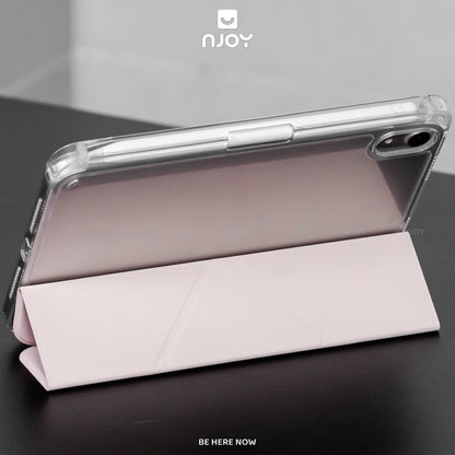 Bao Da Ốp Lưng iPad Trong Suốt Chống Sốc Mặt Lưng Gấp Gọn Chữ Y Có Khay Đựng Bút Apple Pencil