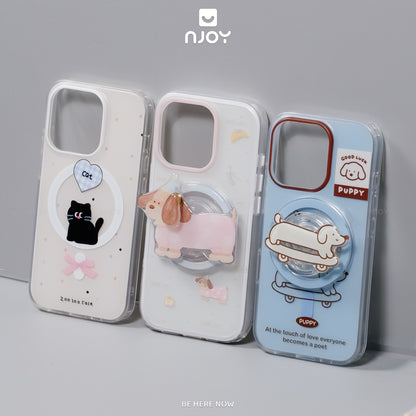 Ốp Magsafe In Hình Thú Cưng Mèo Chó Gấu Cho iPhone 17 Pro Max 16 15 14 13