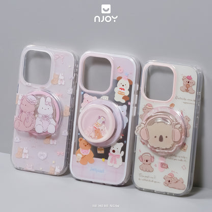 Ốp Magsafe In Hình Thú Cưng Mèo Chó Gấu Cho iPhone 17 Pro Max 16 15 14 13