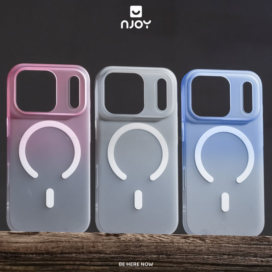 Ốp Siêu Mỏng Nhám Magsafe Màu Gradient Ombre Cho Điện Thoại iPhone 17 Pro Max 16 15 14 13