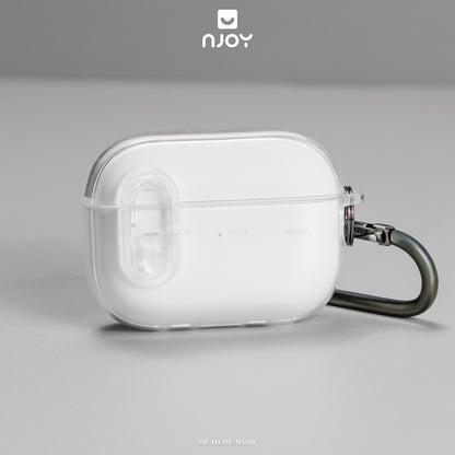 Ốp Trong Suốt Nút Bấm Mở Khoá An Toàn Chống Sốc Cho Airpods Pro 2 3 4