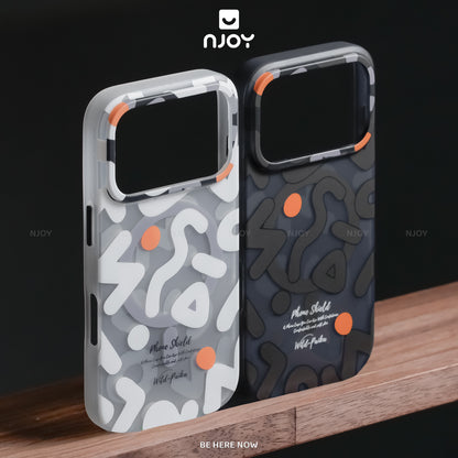 Ốp Lưng Nhám Magsafe Chống Vân Tay Họa Tiết Graffiti Cho Điện Thoại iPhone 17 Pro Max 16 15 14 13