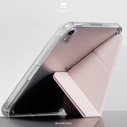 Bao Da Ốp Lưng iPad Trong Suốt Chống Sốc Mặt Lưng Gấp Gọn Chữ Y Có Khay Đựng Bút Apple Pencil