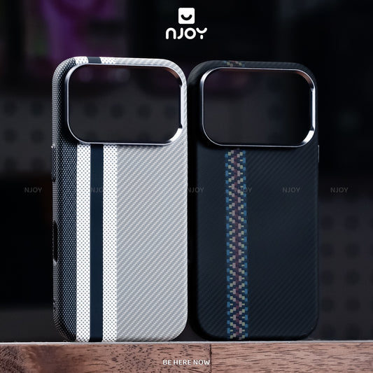 Ốp Carbon Magsafe Siêu Mỏng Họa Tiết Sọc Nổi 3D Cho Điện Thoại iPhone 17 Pro Max 16 15 14 13