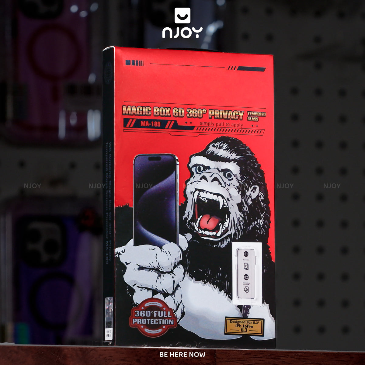 Kính Cường Lực Chống Trộm 360 Độ Kinkong Tự Dán Magic Box Cho Điện Thoại iPhone 17 Pro Max 16 15 14