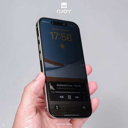 Kính Cường Lực Tự Dán Chống Trộm Chống Vân Tay Wekome 6D Cho Điện Thoại iPhone 17 Pro Max 16 15 14