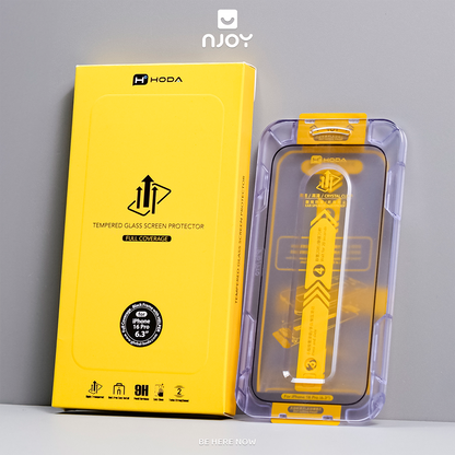 Kính Cường Lực Hoda Trong Suốt 2.5D Khung Tự Dán Cho iPhone 17 Pro Max 16 15 14