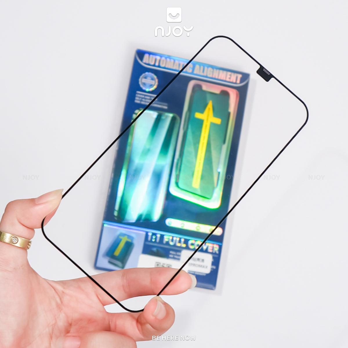 Kính Cường Lực Trong Suốt Khung Dán Cho iPhone 17 Pro Max 16 15 14 13 12 11