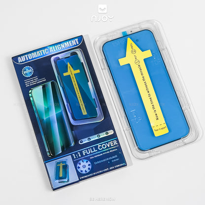 Kính Cường Lực Trong Suốt Khung Dán Cho iPhone 17 Pro Max 16 15 14 13 12 11