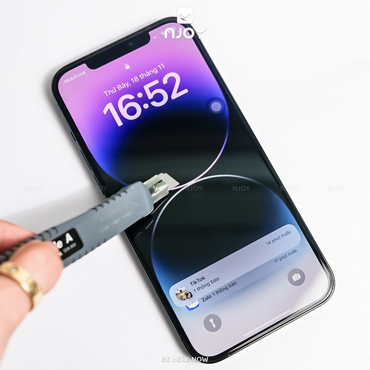 Kính Cường Lực Trong Suốt Chống Bụi Khung Dán Cho iPhone 18 Pro Max 17 16 15 14 13 12 11