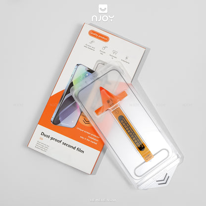 Kính Cường Lực Trong Suốt Chống Bụi Khung Dán Cho iPhone 17 Pro Max 16 15 14 13 12 11