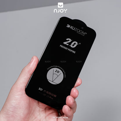 Kính Kuzoom Trong Suốt Chống Trộm Chống Vân Tay Cho Điện Thoại iPhone 17 Pro Max 15 14 13 12 11