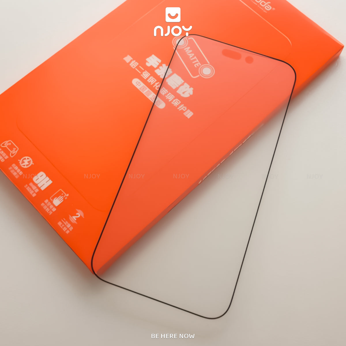 Kính Cường Lực Hoda 2.5D Chống Vân Tay Cao Cấp Khung Tự Dán Cho Điện Thoại iPhone 18 Pro Max 17 16 15