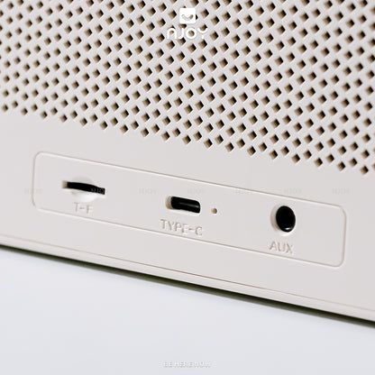 Loa Bluetooth Đĩa Than Xoay Mặt Trăng Retro Có Đèn Trang Trí Phòng Ngủ Để Bàn Quà Tặng