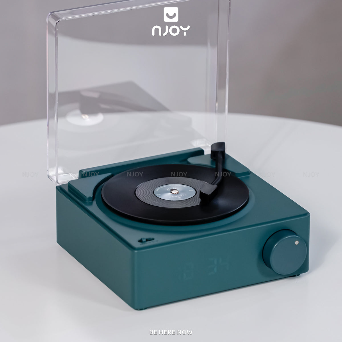Loa Bluetooth Vintage Đĩa Than Xoay Trong Suốt Để Bàn Trang Trí Phòng Ngủ Quà Tặng