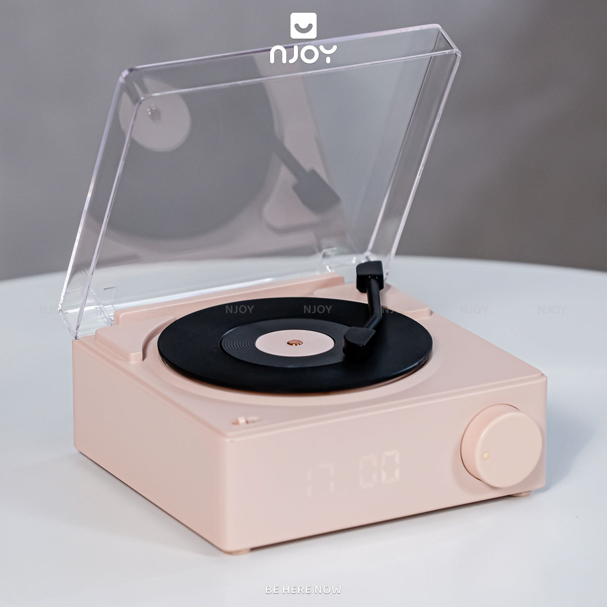 Loa Bluetooth Vintage Đĩa Than Xoay Trong Suốt Để Bàn Trang Trí Phòng Ngủ Quà Tặng