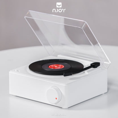 Loa Bluetooth Vintage Đĩa Than Xoay Trong Suốt Để Bàn Trang Trí Phòng Ngủ Quà Tặng