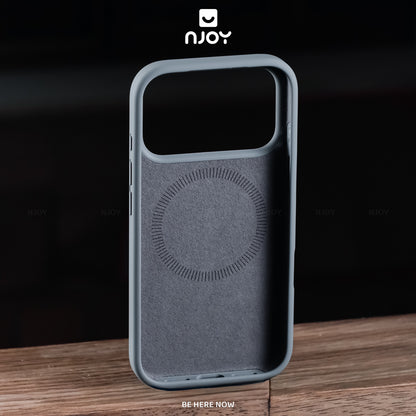 Ốp Silicon Chống Bẩn Hỗ Trợ Sạc Không Dây Chất Liệu Lót Nhung Bảo Vệ Camera Cho iPhone 13 14 15 16 Pro Max Njoyshop