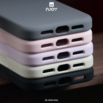 Ốp Silicon Chống Bẩn Hỗ Trợ Sạc Không Dây Chất Liệu Lót Nhung Bảo Vệ Camera Cho iPhone 13 14 15 16 Pro Max Njoyshop