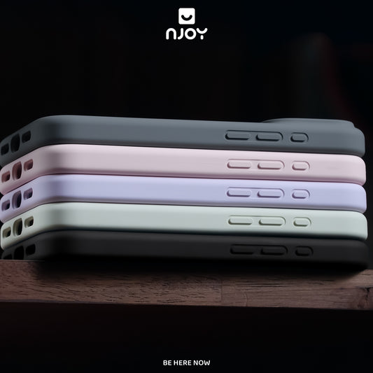 Ốp Silicon Chống Bẩn Hỗ Trợ Sạc Không Dây Chất Liệu Lót Nhung Bảo Vệ Camera Cho iPhone 13 14 15 16 Pro Max Njoyshop