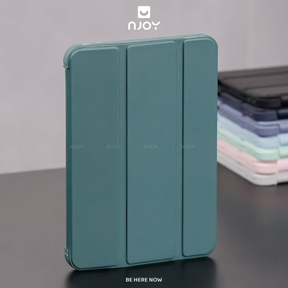 Ốp iPad Trong Suốt Chống Sốc Có Khay Đựng Bút Cho iPad Pro M4 M2 M1 Gen 11 10 Air 7 6 5 4 Mini 7 6