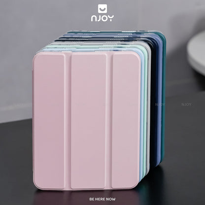 Ốp iPad Trong Suốt Chống Sốc Có Khay Đựng Bút Cho iPad Pro M4 M2 M1 Gen 11 10 Air 7 6 5 4 Mini 7 6