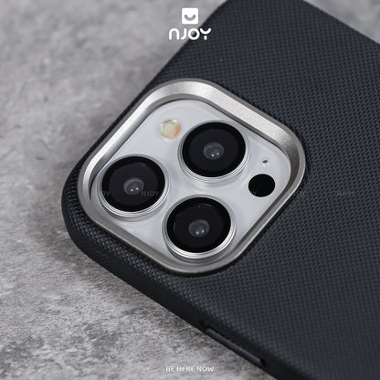 Ốp Magsafe Lưng Nhám Vân Nổi 3D Rammus Viền Kim Loại Cho iPhone 17 Pro Max 16 15 14 13 12