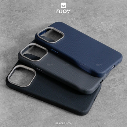 Ốp Magsafe Lưng Nhám Vân Nổi 3D Rammus Viền Kim Loại Cho iPhone 17 Pro Max 16 15 14 13 12