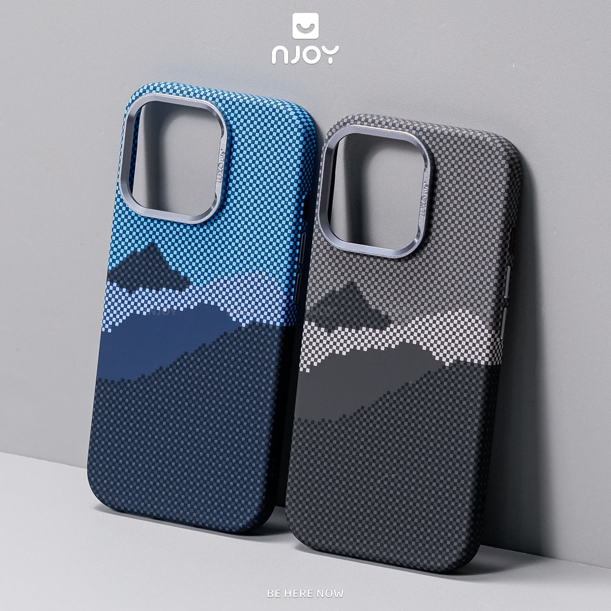 Ốp Carbon Magsafe Siêu Mỏng PC In Hình Núi Cho Điện THoại iPhone 17 Pro Max 16 15 14 13