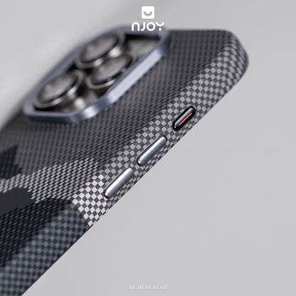 Ốp Carbon Magsafe Siêu Mỏng PC In Hình Núi Cho Điện THoại iPhone 17 Pro Max 16 15 14 13