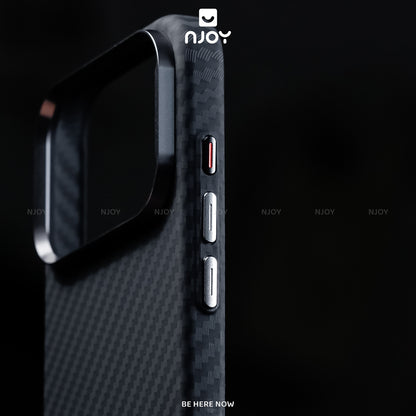 Ốp Carbon Nhám Chống Vân Tay Siêu Mỏng Bảo Vệ Camera Cho Điện Thoại iPhone 17 Pro Max 16 15 14 13