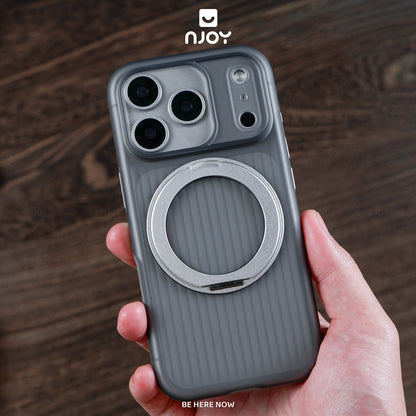 Ốp Lưng Kiêm Giá Đỡ Xoay 360 Độ Hỗ Trợ Sạc Không Dây Từ Tính Cho Điện Thoại iPhone 17 Pro Max 16 15 14