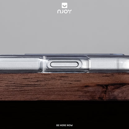 Ốp Lưng Trong Suốt Njoy Đựng Thẻ Bảo Vệ Camera Chống Sốc Cho iPhone 17 Pro Max 16 15 14 13 12