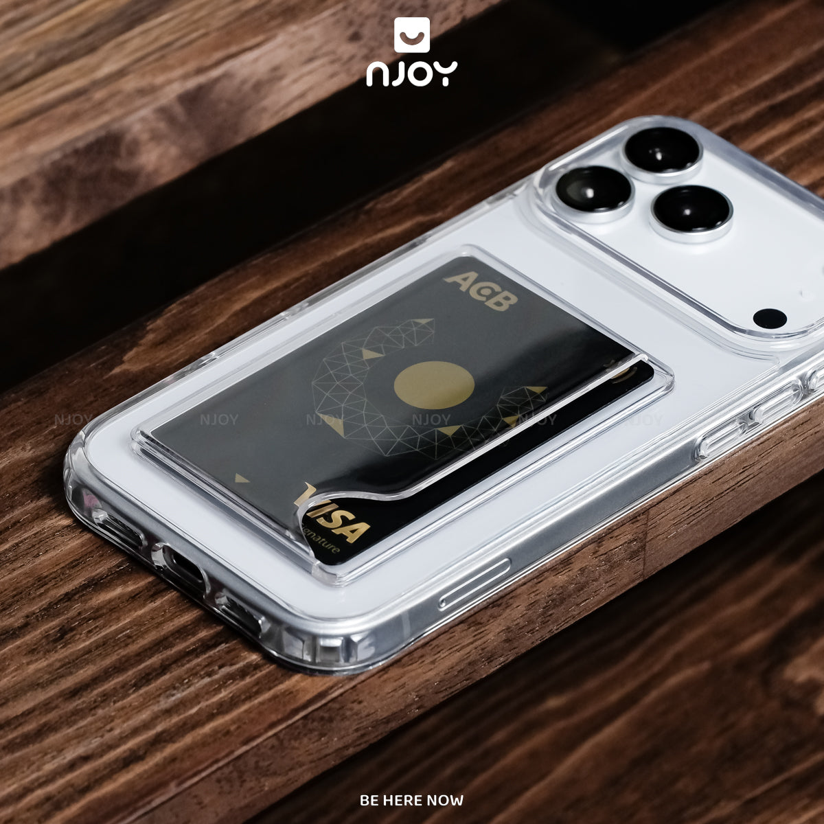 Ốp Đựng Thẻ Trong Suốt Njoy Bảo Vệ Camera Cho iPhone 18 Pro Max 17 16 15 14 13 12