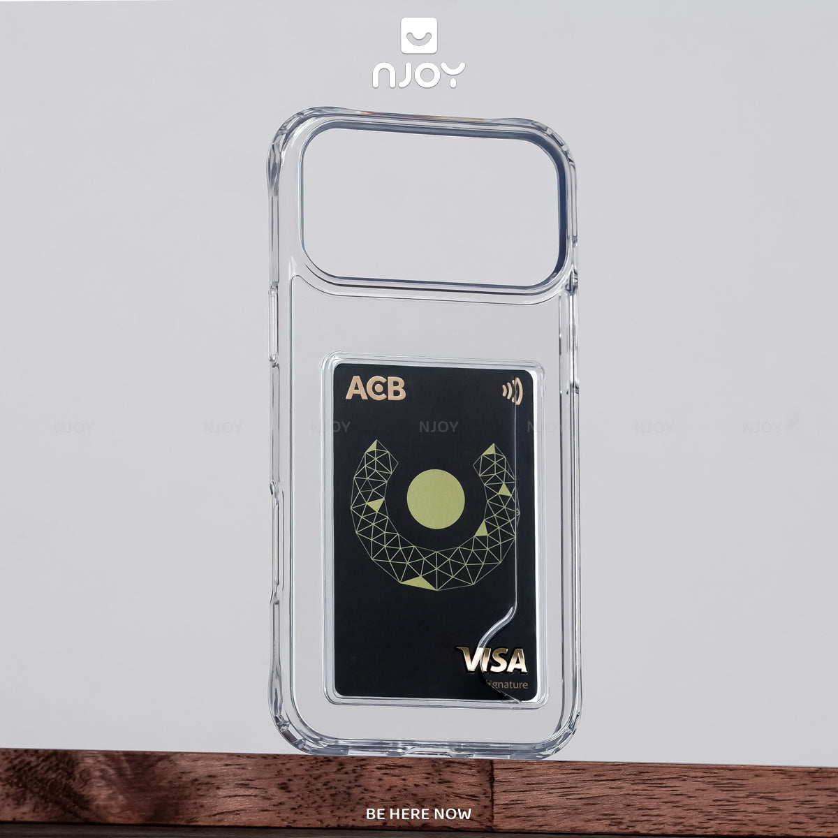 Ốp Đựng Thẻ Trong Suốt Njoy Bảo Vệ Camera Cho iPhone 18 Pro Max 17 16 15 14 13 12
