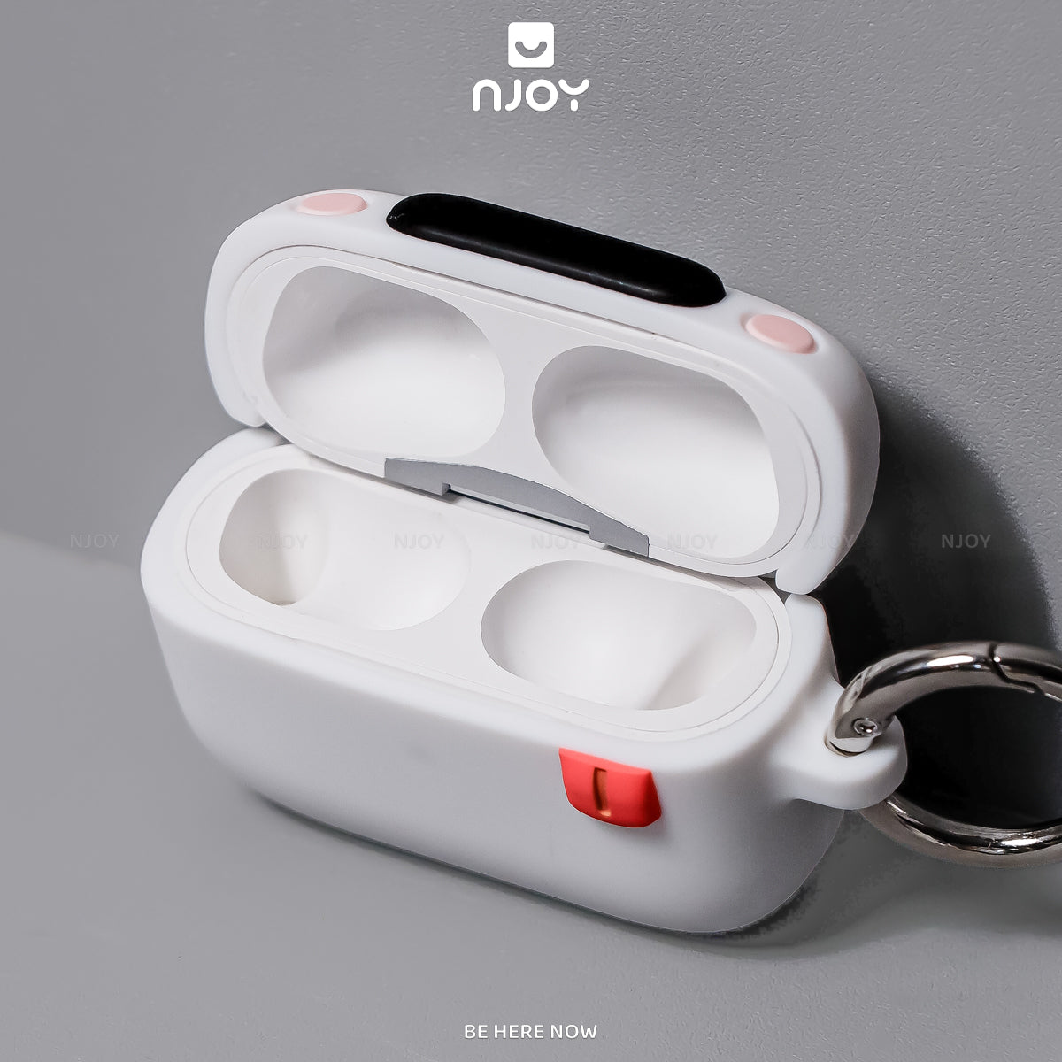Ốp Silicon In Hình Gấu Dễ Thương Chống Sốc Kèm Móc Khóa Cho AirPods Pro 3 2