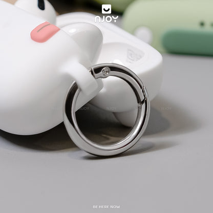 Ốp Silicon In Hình Gấu Dễ Thương Chống Sốc Kèm Móc Khóa Cho AirPods Pro 3 2