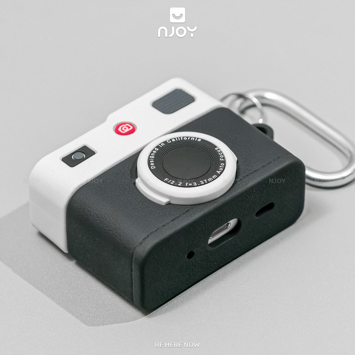 Ốp Silicon In Hình Retro Camera Kèm Móc Khóa Cho Tai Nghe AirPods Pro 3 2 Airpods 4