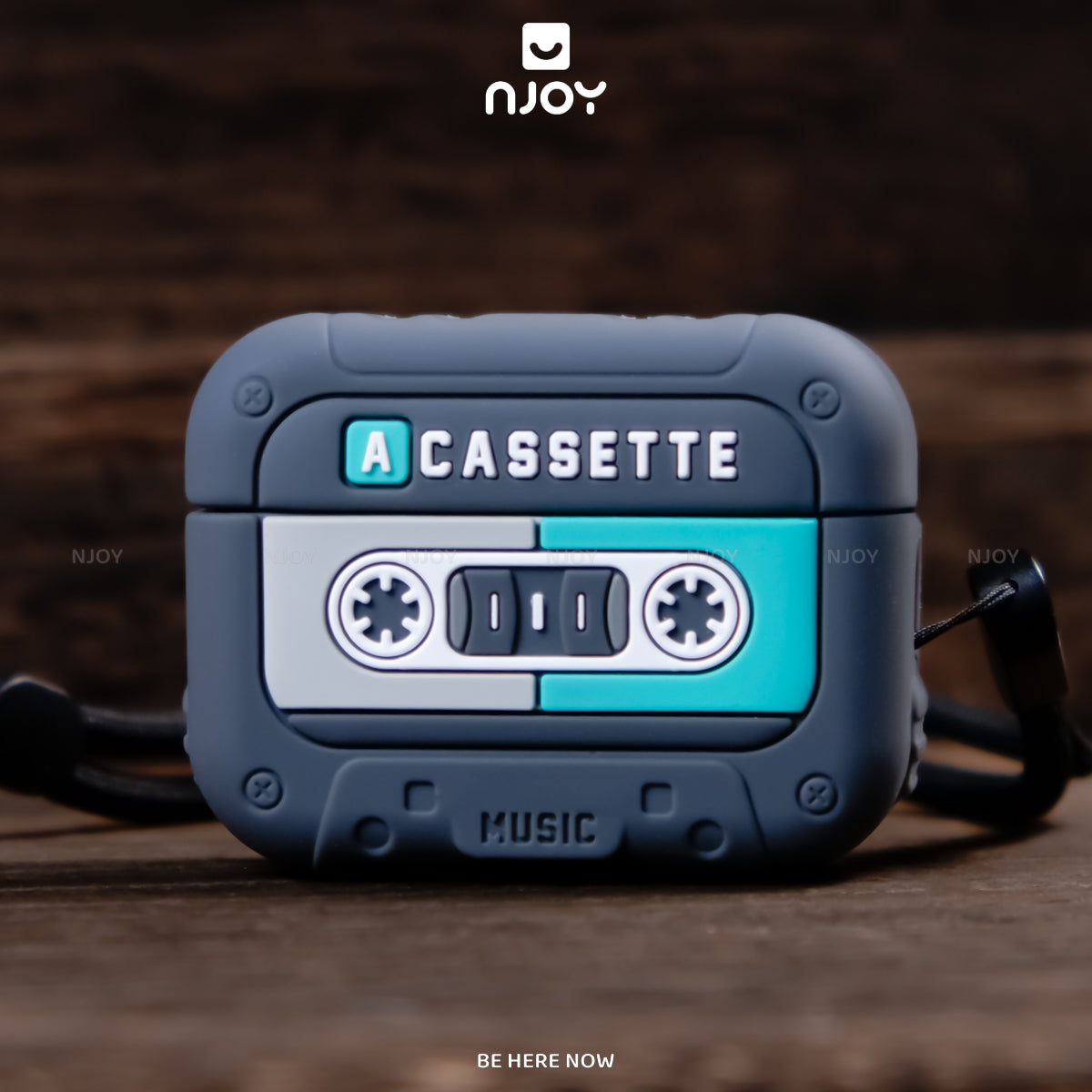 Ốp In Hình Máy Nghe Nhạc Cassette Cổ Điển Retro Kèm Dây Đeo Cho Airpods Pro 3 2 Airpods 4