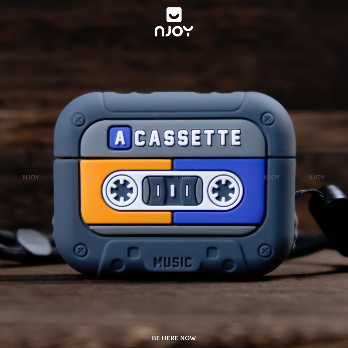 Ốp In Hình Máy Nghe Nhạc Cassette Cổ Điển Retro Kèm Dây Đeo Cho Airpods Pro 3 2 Airpods 4