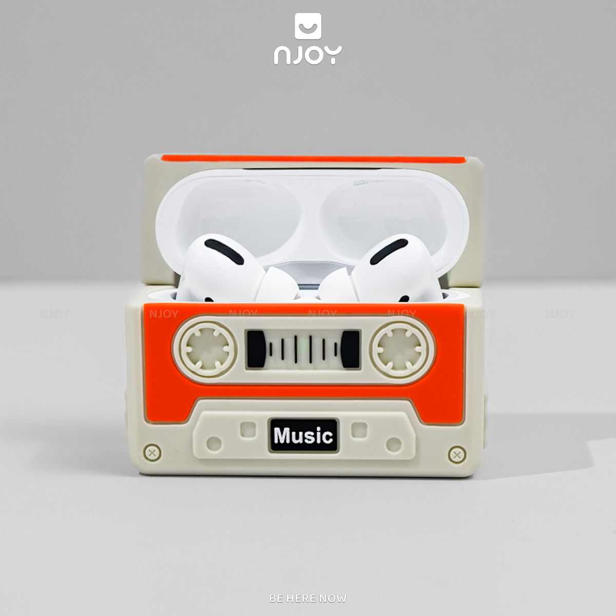 Ốp In Hình Cassette Silicon Kèm Dây Đeo Cho Tai Nghe Airpods 4 3 Airpods Pro 3 2 Njoyshop