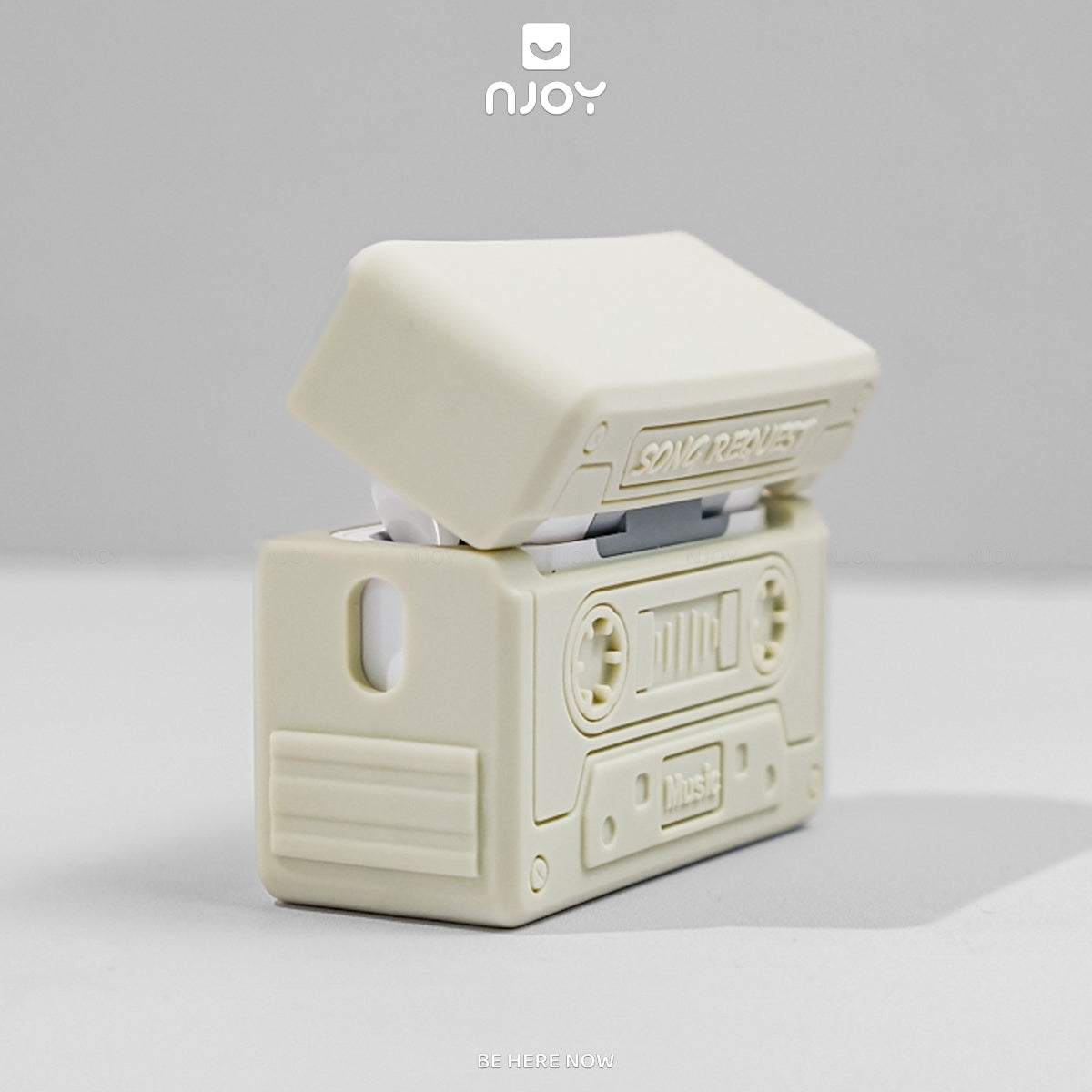 Ốp In Hình Cassette Silicon Kèm Dây Đeo Cho Tai Nghe Airpods 4 3 Airpods Pro 3 2 Njoyshop