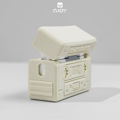 Ốp In Hình Cassette Silicon Kèm Dây Đeo Cho Tai Nghe Airpods 4 3 Airpods Pro 3 2 Njoyshop